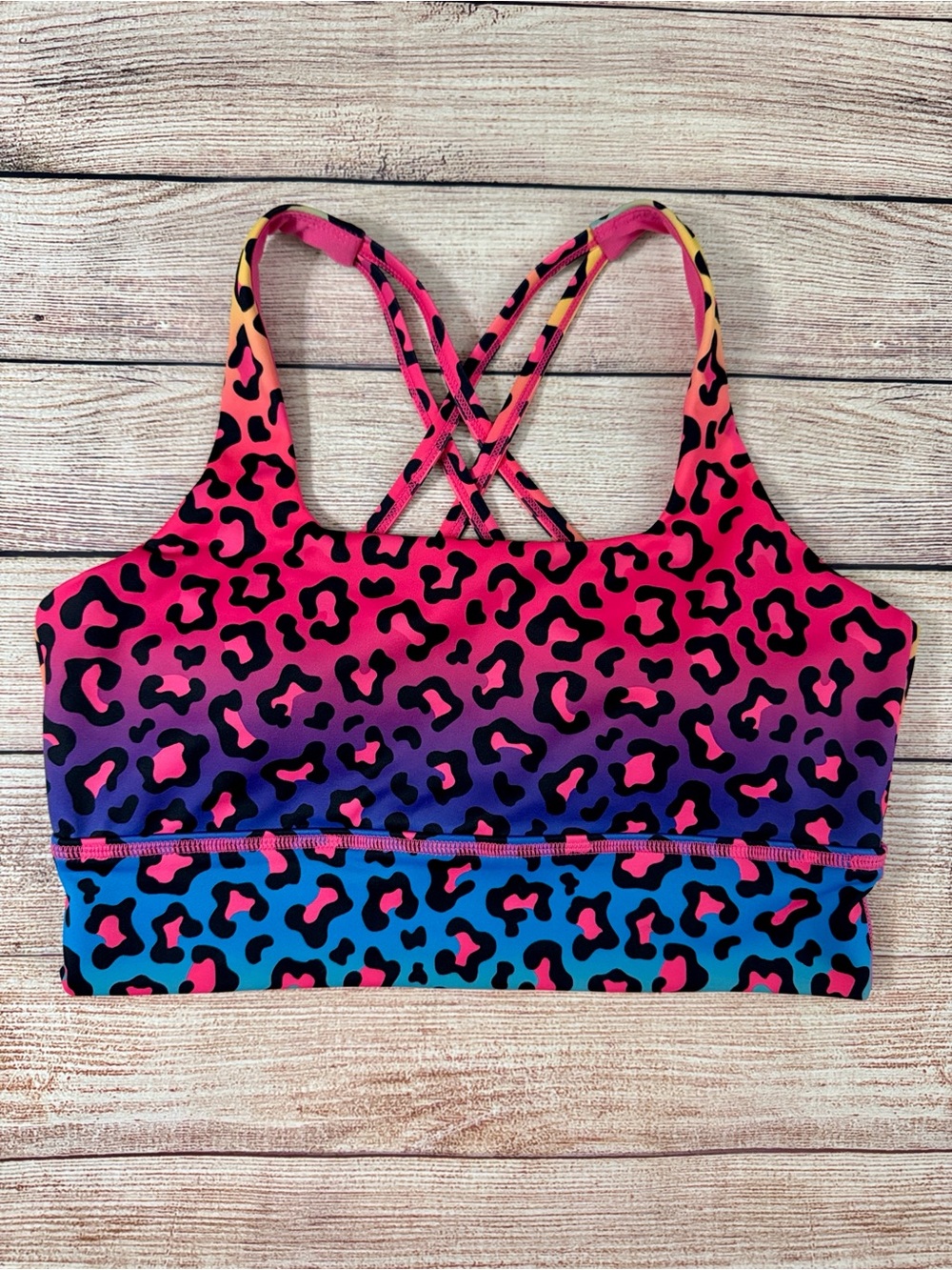 CVG Rainbow Leopard Longline Bra